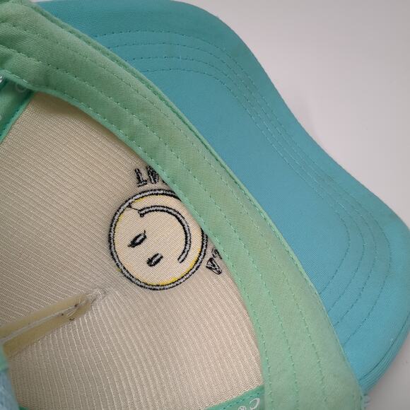 Smiley Face Take It Easy Snapback Rope Trucker Hat Blue One Size C.C - Picture 8 of 9